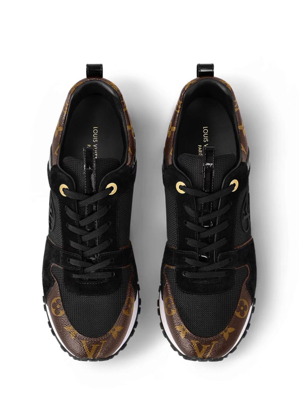 Louis Vuitton Black and Brown Monogram Runway Sneakers